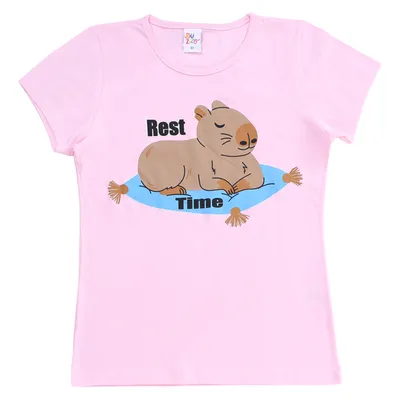 Pijama Juvenil Duzizo Meia Malha Estampa Capivara