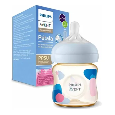 Mamadeira Avent Pétala 3.0 PPSU 125ml Decorada Mamadeira Avent Pétala 3.0 PPSU 125ml Decorada