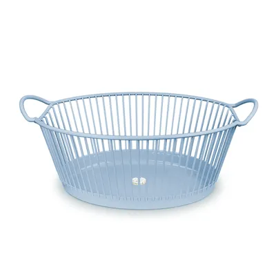 Cesto Adoleta Oval Encanto Azul Com Alça