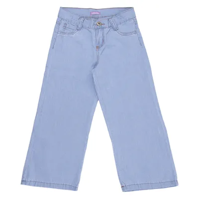 Calça Jeans Infantil Kookabu Wide Leg Básica