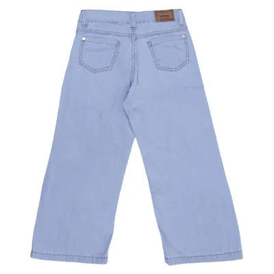 Calça Jeans Infantil Kookabu Wide Leg Básica