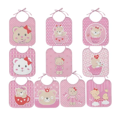 Babador Incomfral Estampa Sortidas Ursa 3 Peças