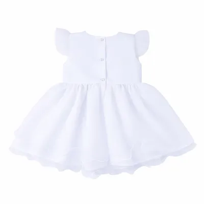 Vestido De Festa Bebê Din Don Quipir Com Pérolas E Tule