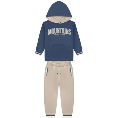 Conjunto Infantil Milon Blusão Estampa Montains e Calça