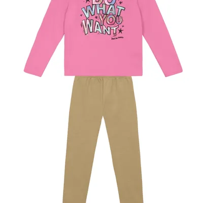 Conjunto Juvenil Brandili Blusão Estampado e Calça