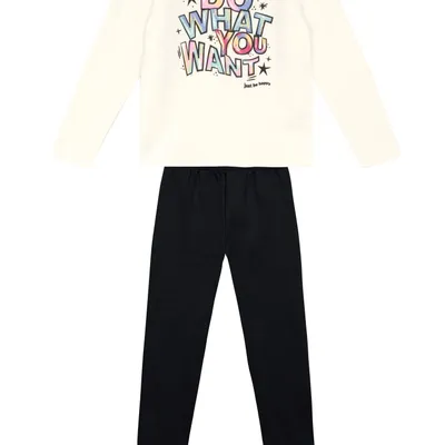 Conjunto Infantil Brandili Blusão Estampado e Calça