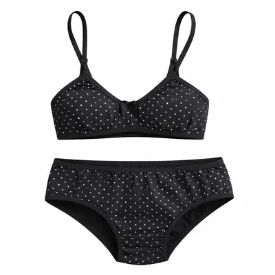 Conjunto Meu Primeiro Sutiã Graça Menina + Tanga Estampado