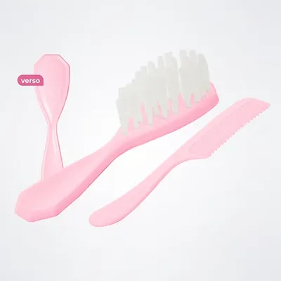 Kit Clean Pente e Escova Lully Bebê com 02 Peças