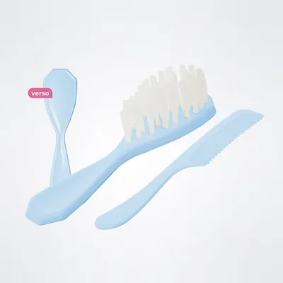 Kit Clean Pente e Escova Lully Bebê com 02 Peças