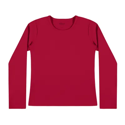 Blusa Infantil Elian Manga Longa em Cotton Lisa
