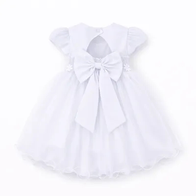 Vestido Infantil Menina Bonita Tule Aplique Flor