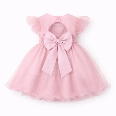 Vestido Bebê Menina Bonita Poá Aplique Borboletas