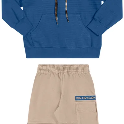 Conjunto Infantil Angerô Blusão Com Capuz Journey E Calça
