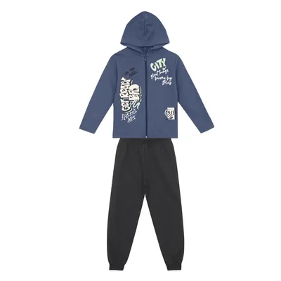 Conjunto Juvenil Brandili Jaqueta Estampa Get Ready e Calça