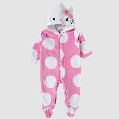 Macacão Longo Bebê Tip Top Capuz Hello Kitty