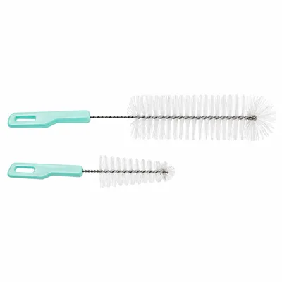 Kit Escova Reta Para Mamadeira Lully Bebê E Limpa Bico