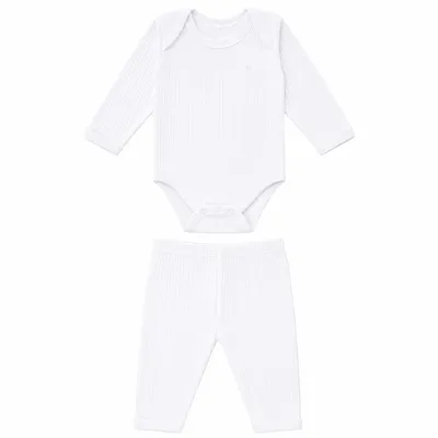 Conjunto Bebê Junkes  Body Manga Longa E Calça 2 Peças