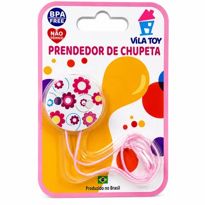 Prendedor De Chupeta Vila Toy Menina