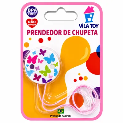 Prendedor De Chupeta Vila Toy Menina
