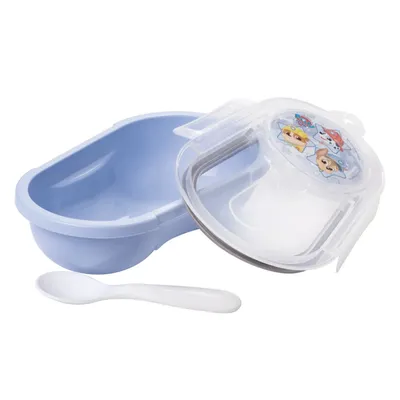 Porta Papinha Plasutil E Colher Patrulha Canina Azul