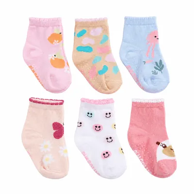 Meia Bebê Pimpolho Menina Cano Longo com 6 Pares