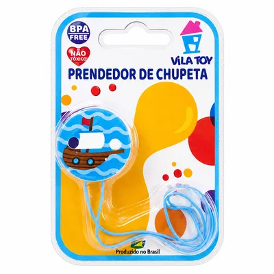 Prendedor De Chupeta Vila Toy Menino