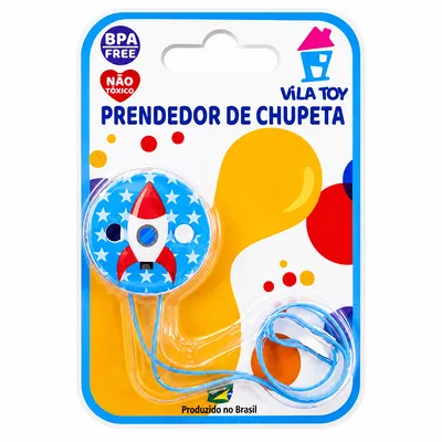 Prendedor De Chupeta Vila Toy Menino