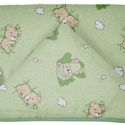 Toalha Felpa Com Capuz Pixuxu Estampa Urso Verde