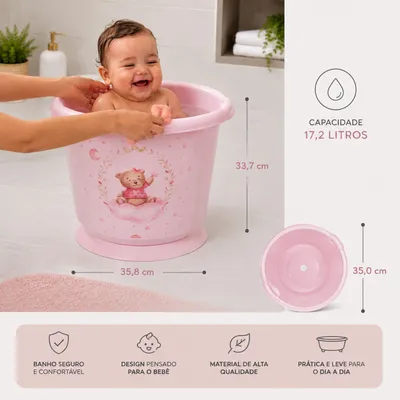 Banheira Infantil Sensitive Estampada Ursa