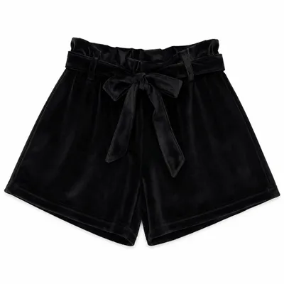 Shorts Infantil Rose Feijão Clochard Em Veludo Cotelê