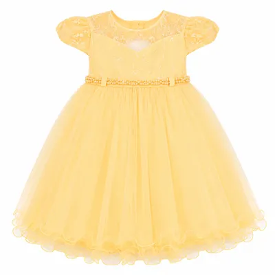 Vestido Infantil Menina Bonita Bordado Poá E Raminhos
