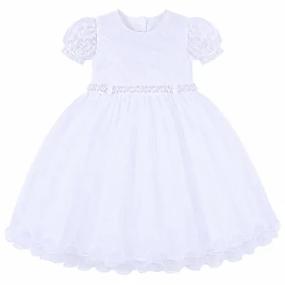 Vestido Infantil Menina Bonita Pala Bordada E Cinto Pérola