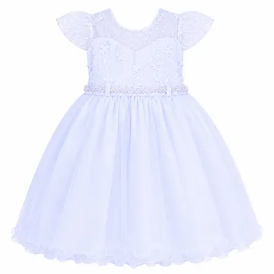 Vestido Infantil Menina Bonita Pala Bordado E Borboletas