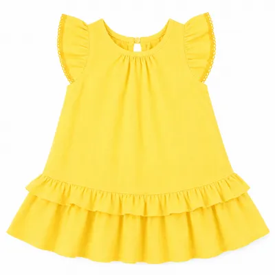 Vestido Bebê Kookabu Com Babados E Detalhe Picueta Vestido Bebê Kookabu Com Babados E Detalhe Picueta