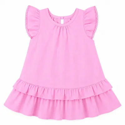 Vestido Bebê Kookabu Com Babados E Detalhe Picueta