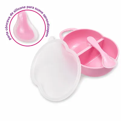 Porta Papinha Lully Bebê com Tampa e Colher