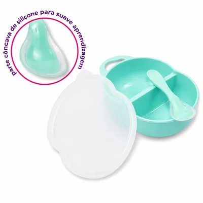 Porta Papinha Lully Bebê com Tampa e Colher