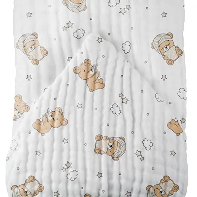 Toalha Soft Com Capuz De Centro Pixuxu Estampa Urso Bege