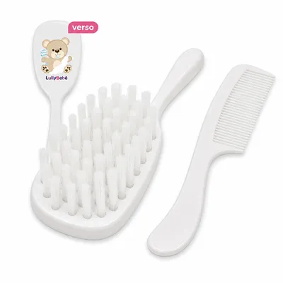 Kit Pente E Escova Lully Bebê Premium Com 02 Peças