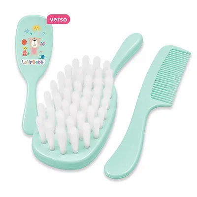 Kit Pente E Escova Lully Bebê Premium Com 02 Peças
