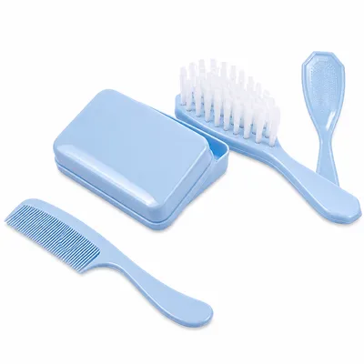 Kit Clean Pente e Escova Lully Bebê com 03 Peças