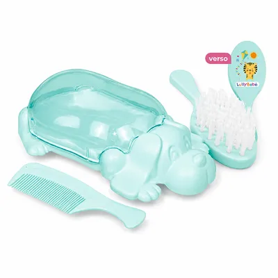 Kit Higiene Lully Bebê Formato Cachorro Com 03 Peças