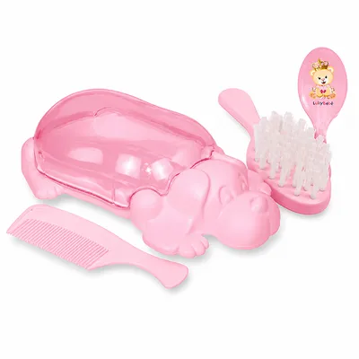 Kit Higiene Lully Bebê Formato Cachorro Com 03 Peças