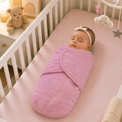 Saco de Dormir Bebê Buba Super Soft Chevron Rosa