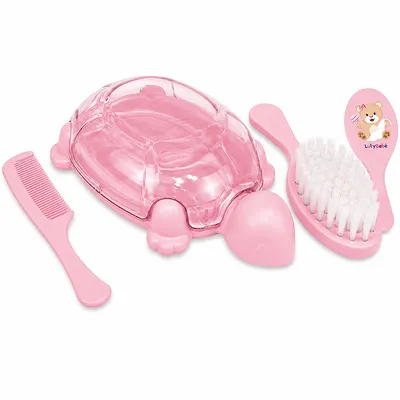 Kit Higiene Lully Bebê Formato Tartaruga com 03 Peças