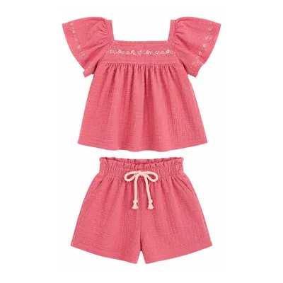 Conjunto Infantil Angero Blusa Aplique Strass e Short Conjunto Infantil Angero Blusa Aplique Strass e Short