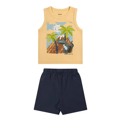 Conjunto Infantil Elian Regata Estampas Sortidas e Bermuda Conjunto Infantil Elian Regata Estampas Sortidas e Bermuda