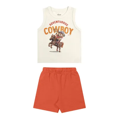 Conjunto Infantil Elian Regata Estampas Sortidas e Bermuda
