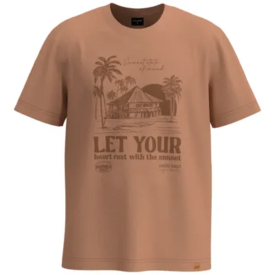 Camiseta Juvenil Elian Beats Manga Curta Estampa Coqueiros