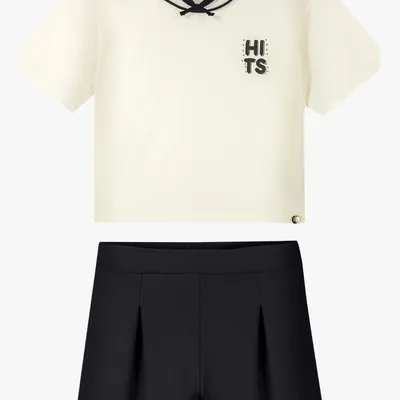 Conjunto Juvenil Alakazoo Blusa Estampa Strass Hits Short